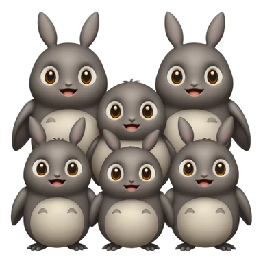 famille de totoros sticker