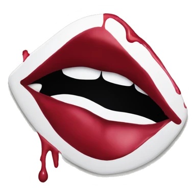 A lipstick kiss stain  sticker