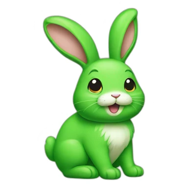 green bunny¨ sticker