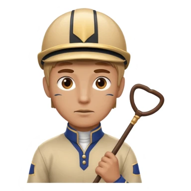 horse jockey man face sticker