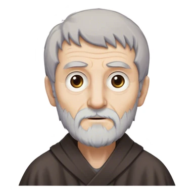 Qyburn from game of thrones, Qyburn is a thin, aging man with a gaunt, almost skeletal face and pale, sallow skin. His wispy gray hair and short, scruffy beard give him an unkempt look, and his cold, calculating eyes make him seem eerily detached. He wears simple, dark robes, lacking the grandeur of a typical maester, as he was stripped of his title for his unethical experiments. His soft-spoken yet chilling demeanor makes him unsettling to those around him. sticker