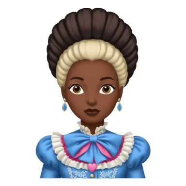 marie Antoinette fashion dark skinned woman sticker
