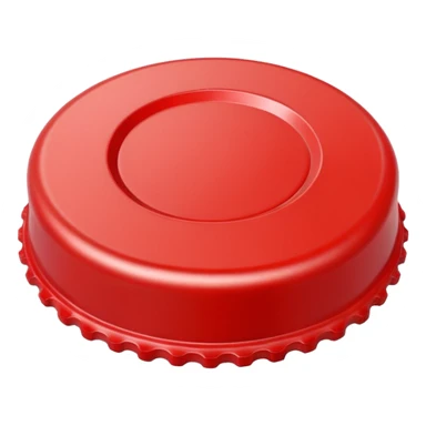 red bottle cap emoji style icon with slight 3D effect sticker