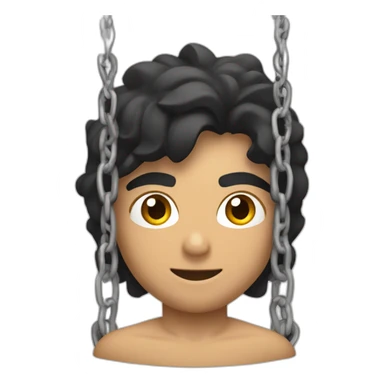 Ninja Warrior athlete of Middle Eastern descent, hanging from rings sticker