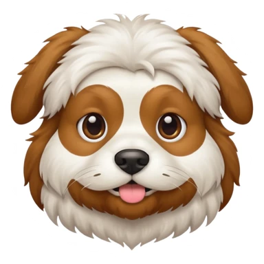 dog with mustached sticker