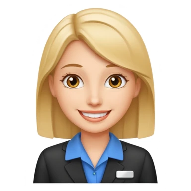 receptionist face sticker