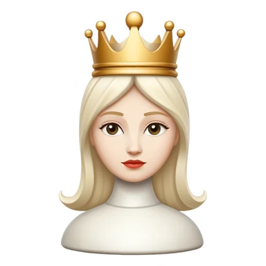 white queen chess piece sticker