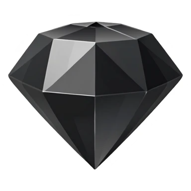3d diamond shape matte black sticker
