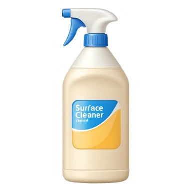 surface cleaner bottle, cream colored, white cap, without spray sticker