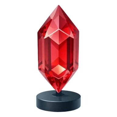 Magic red mineral crystal On the stand sticker