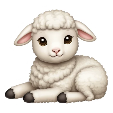 Little lamb lazy  sticker