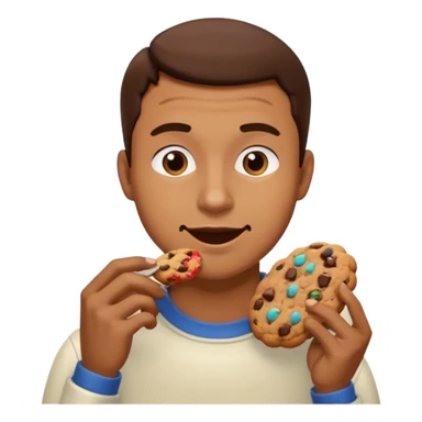 Man eating cookies sticker