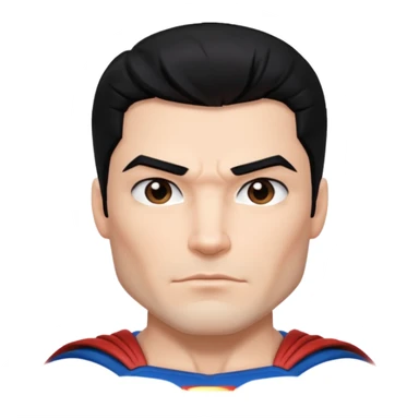 black haired superman sticker