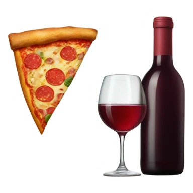 Wine bottle eating a slice of pizza sticker