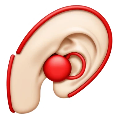 icon of an ear with a bold red line crossing through it, symbolizing ignore sticker