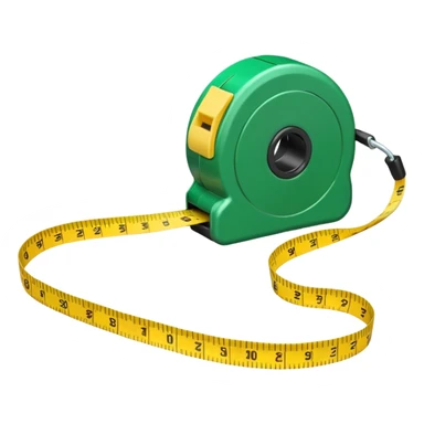 green measure tape sticker