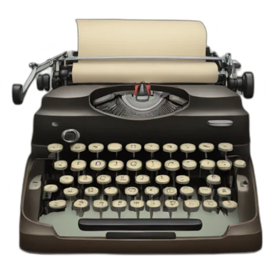 old vintage typewriter sticker