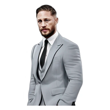 Tom Hardy wearing suit sticker