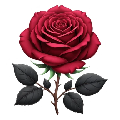 black rose, without green leaves, just flower sticker