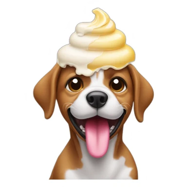 Dog eat icecream sticker
