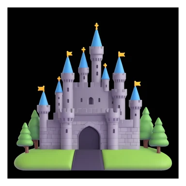 king and queen, castle background sticker