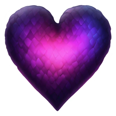 dark warm iridescent glowing SCALE heart sticker