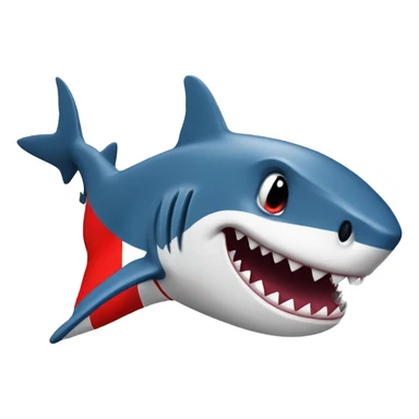 shark with french flag sticker