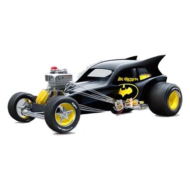 Radio Controlled 69 Nova Batman’s favorite, shaped like a top fuel Dragster with exposed suspension  sticker