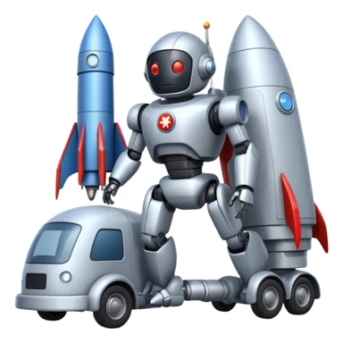 Heroic superhero SuperBug flintstones Ron’s superminator futuristic rocket-powered tall robot moving van (motto: Bombing creepy bugs is fun) sticker
