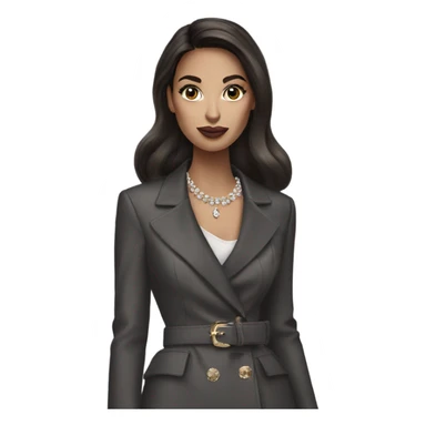 brunette women wearing Dior sticker