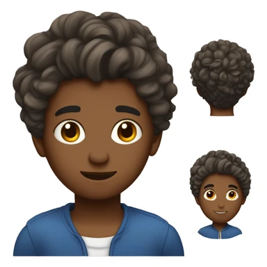 jeune homme mauricien avec cheuveux  trs courts et un petit bouc  sticker