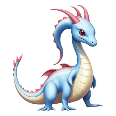 Milotic-Dragonair-Dratini-hybrid, full body, two legs, two hands sticker