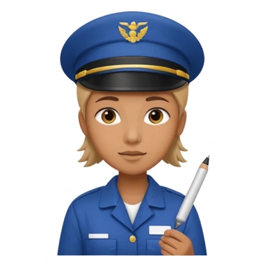 create a realistic emoji of a packaging woker with a protocol in his hand writing something down. sticker
