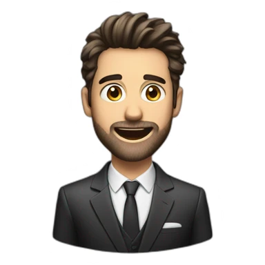 alex hormozi surprised wearing a suit sticker