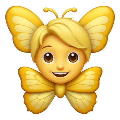 Emoji sourire avec un nœud papillon dans les cheveux sticker