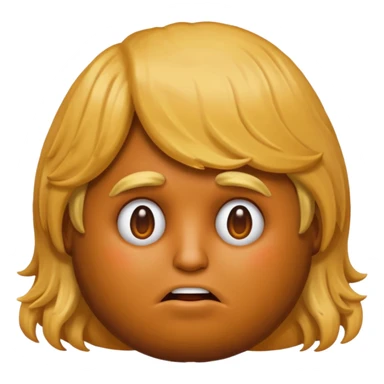 the poop emogi, a pile of poop in trumps image   none of those are what i want  i want the poop emogi with trumps face renbdered in poop, with an orange cast, and his wig on top nope  nope sticker