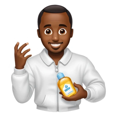 P diddy with baby oil  sticker