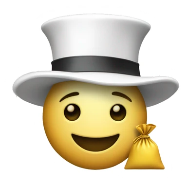 White magician whit money bag  sticker