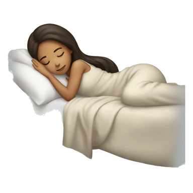 Brunette girl sleeping sticker