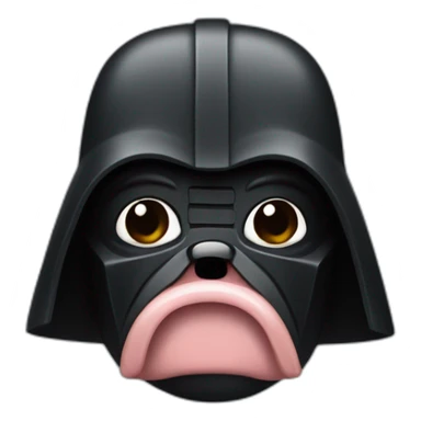 Dark vador qui a un nez de cochon sticker