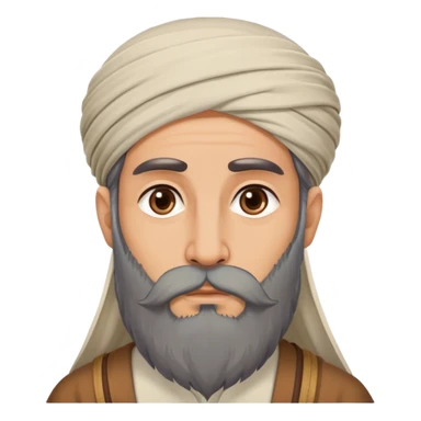 Middle Eastern sage with long beard in thoughtful pose sticker