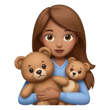 spetical girl with bear  sticker