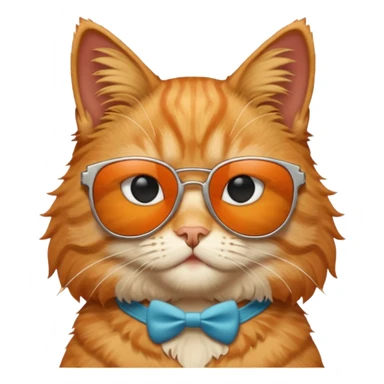 Cat wearing sunglasses and he has a sign on top of him saying "niall and arhaan are stupid" sticker