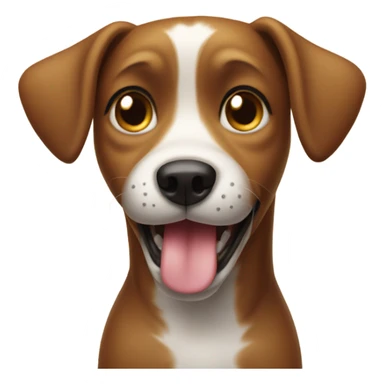 Dog laughing crying  sticker