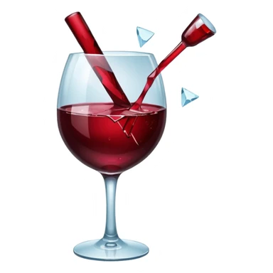spilled wine glass sticker