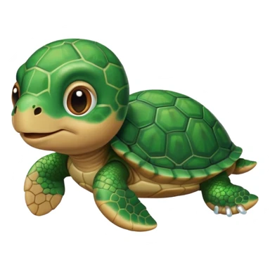 baby turtle with pacifier sticker