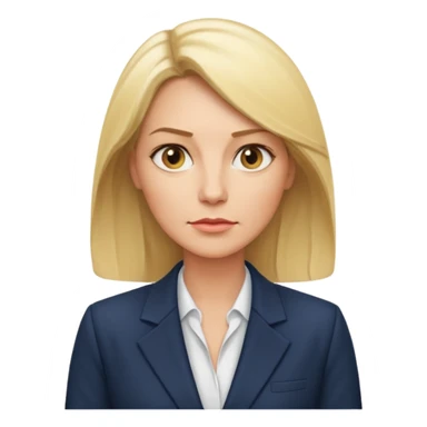 serious blond business woman in her forties sticker