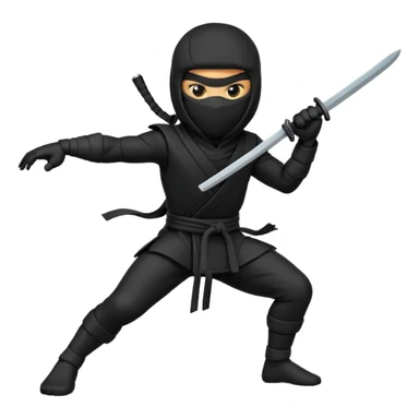 Black Ninja emoji with MB written on it sticker