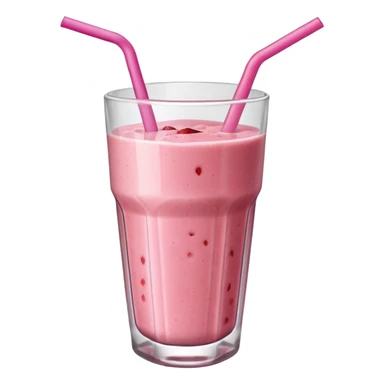 Strawberry smoothie (pink, straw) sticker