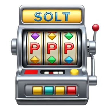 Slot machine, classic, 5 reels, nothing written on it, the symbols shown are not 7s, but in order letters P, R, O, P, O sticker